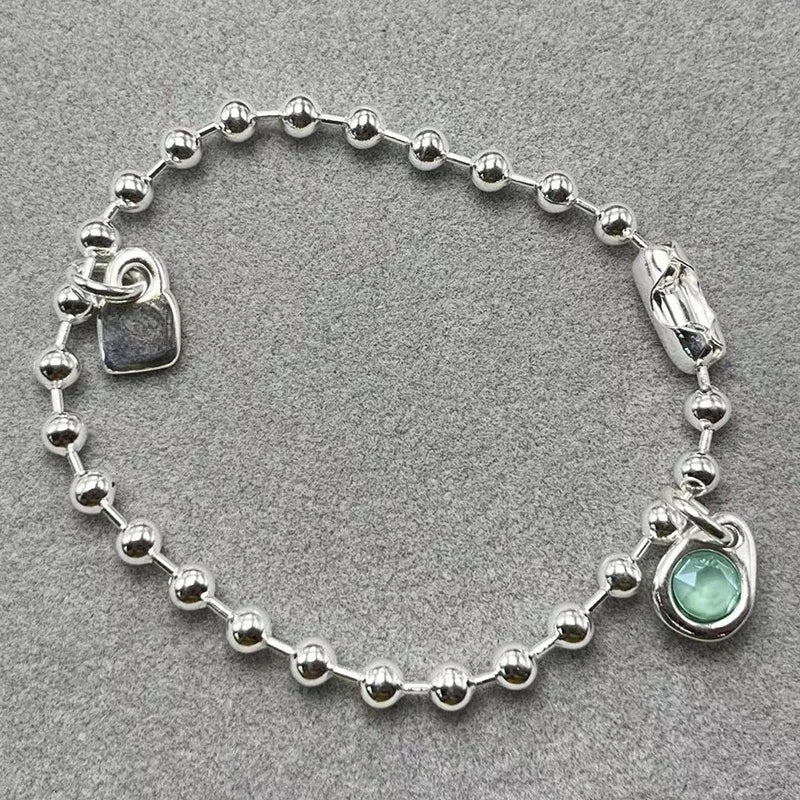 Europe's Best-selling Fashion New Product, High-quality Green Crystal Bracelet, Women's Jewelry Romantic Gift Box