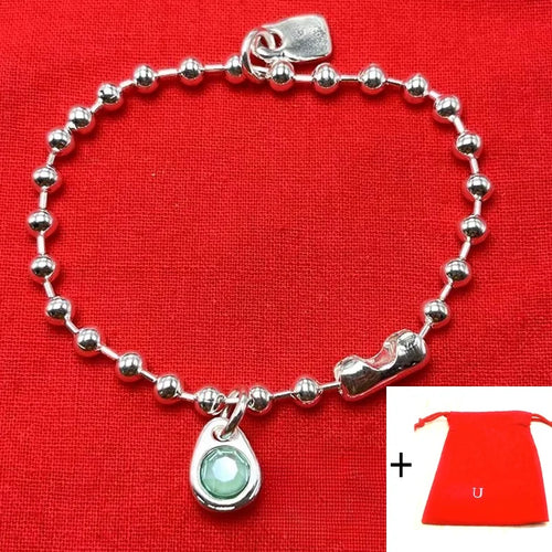 Europe's Best-selling Fashion New Product, High-quality Green Crystal Bracelet, Women's Jewelry Romantic Gift Box